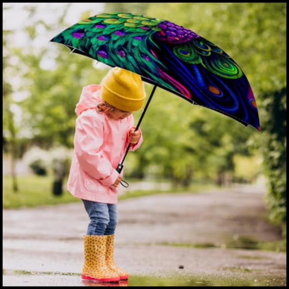 Compact Automatic Folding Umbrella Portable Light… - image 2